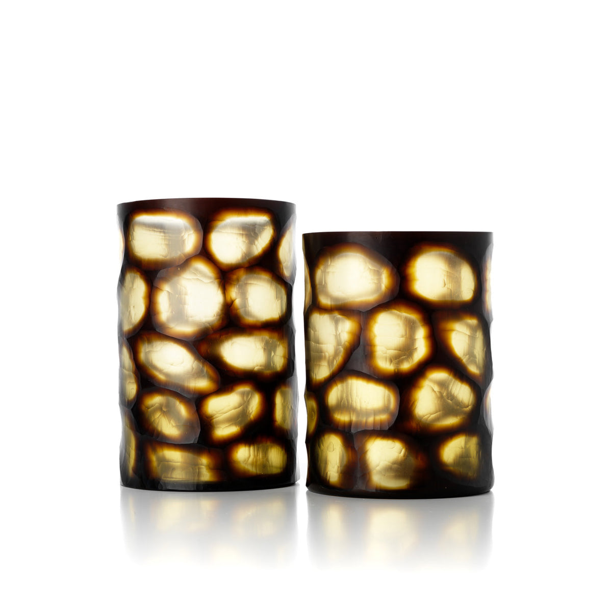 Bazar Bizar Glazen Vaas Golden Wave Honing Ø24 x H35 cm