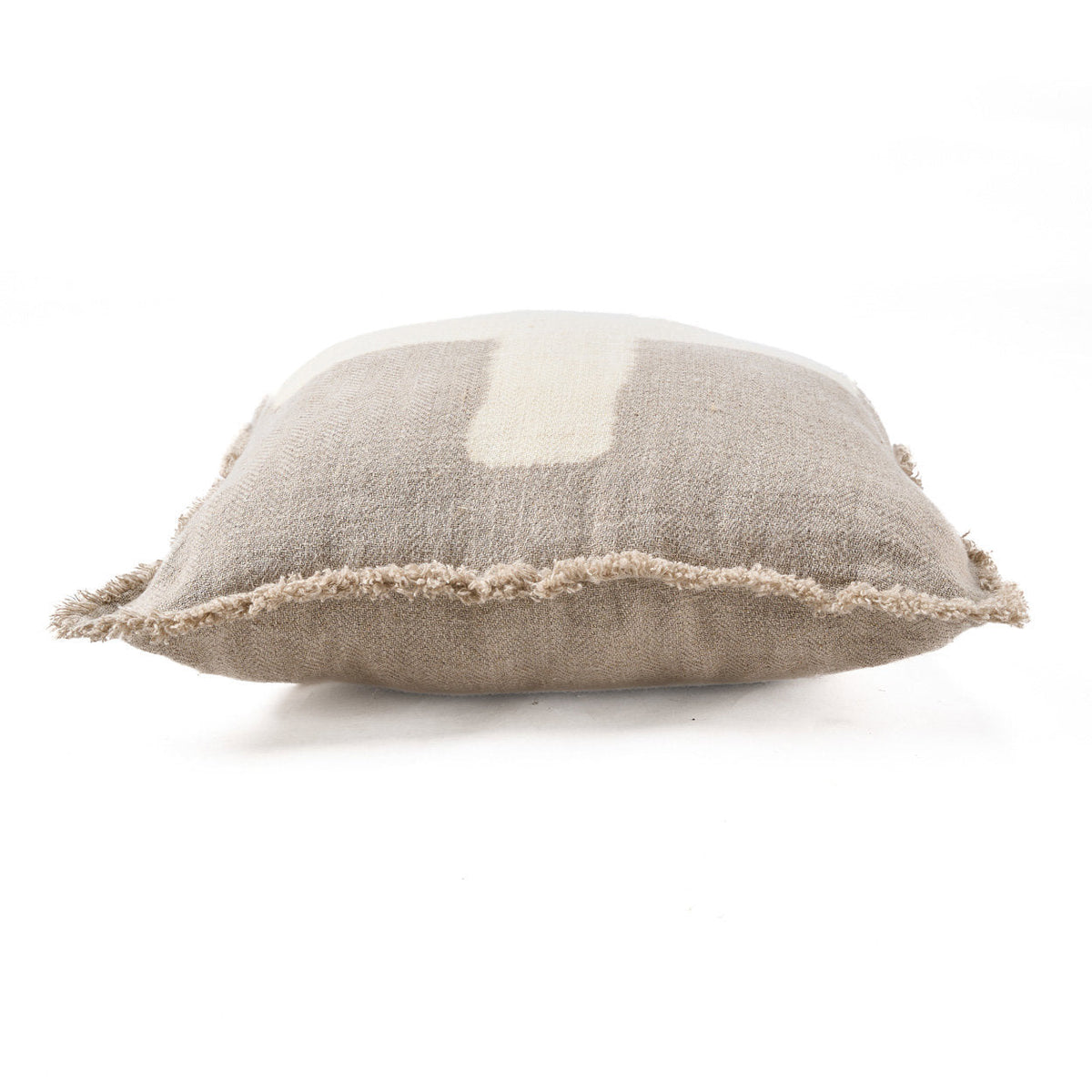 Bazar Bizar Linnen Kussenhoes Crossier Naturel/Wit 50 x 50 cm