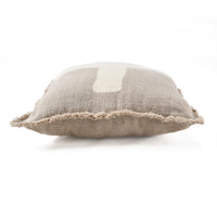 Bazar Bizar Housse de coussin En Lin Crossier Naturel/Blanc 50 x 50 cm
