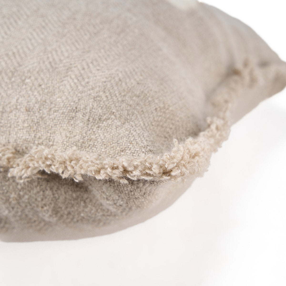 Bazar Bizar Linnen Kussenhoes Crossier Naturel/Wit 50 x 50 cm
