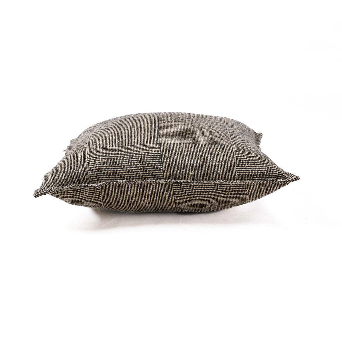 Bazar Bizar Housse de coussin En Lin Party Noir/Naturel 50 x 50 cm
