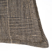 Bazar Bizar Housse de coussin En Lin Party Noir/Naturel 50 x 50 cm