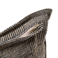 Bazar Bizar Housse de coussin En Lin Party Noir/Naturel 50 x 50 cm