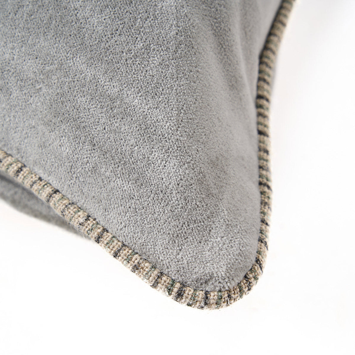 Bazar Bizar Housse de coussin En Velours Crush Gris 50 x 50 cm