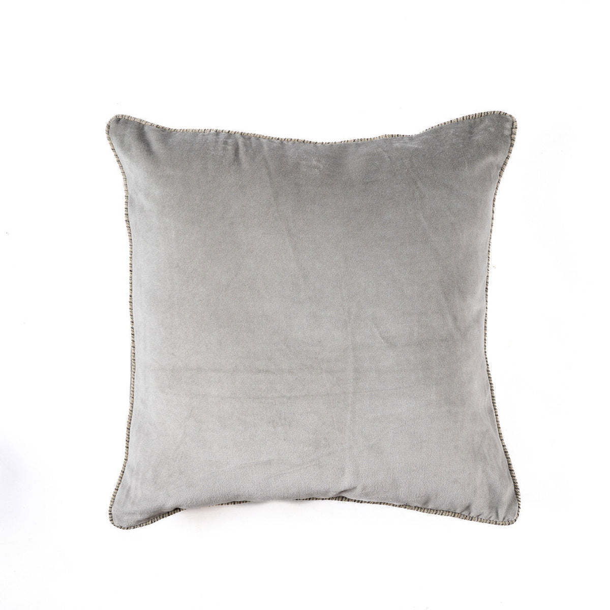 Bazar Bizar Housse de coussin En Velours Crush Gris 50 x 50 cm