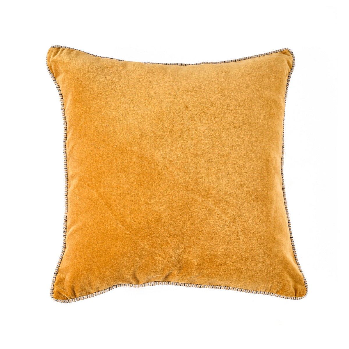 Bazar Bizar Housse de coussin En Velours Crush Jaune moutarde 50 x 50 cm