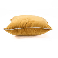 Bazar Bizar Housse de coussin En Velours Crush Jaune moutarde 50 x 50 cm