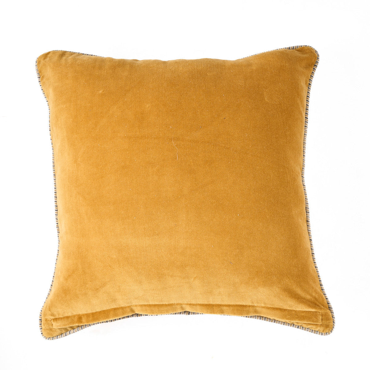 Bazar Bizar Housse de coussin En Velours Crush Jaune moutarde 50 x 50 cm