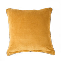 Bazar Bizar Housse de coussin En Velours Crush Jaune moutarde 50 x 50 cm