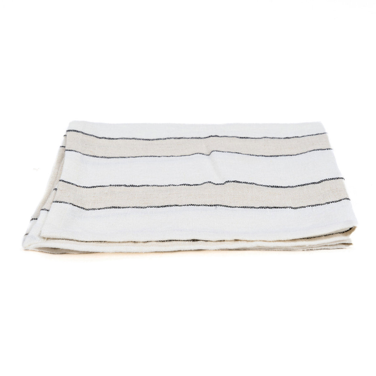 Bazar Bizar Linnen Servet Provence Naturel/Zwart/Wit 45 x 45 cm
