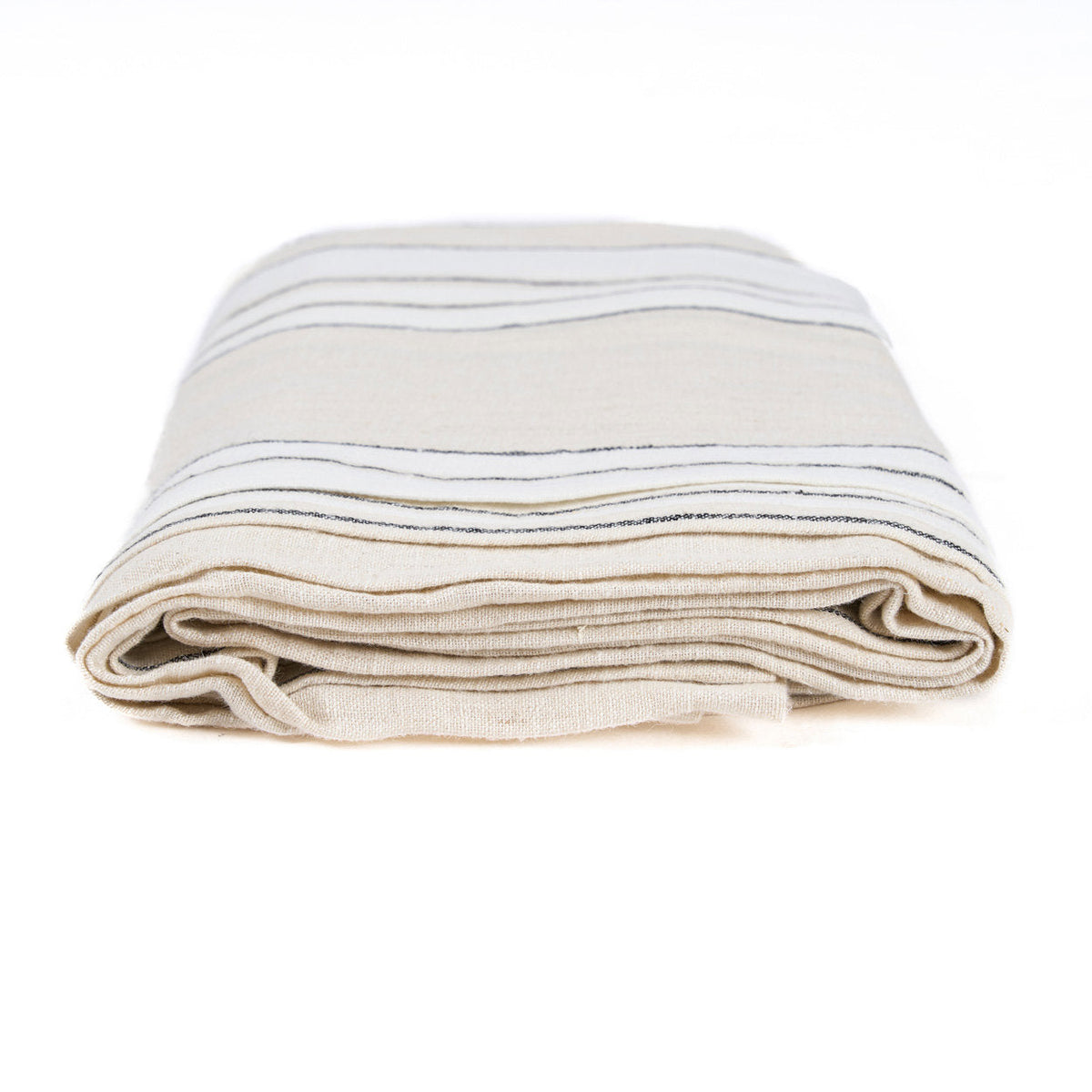 Bazar Bizar Linnen Tafelkleed Provence Naturel/Zwart/Wit 150 x 300 cm