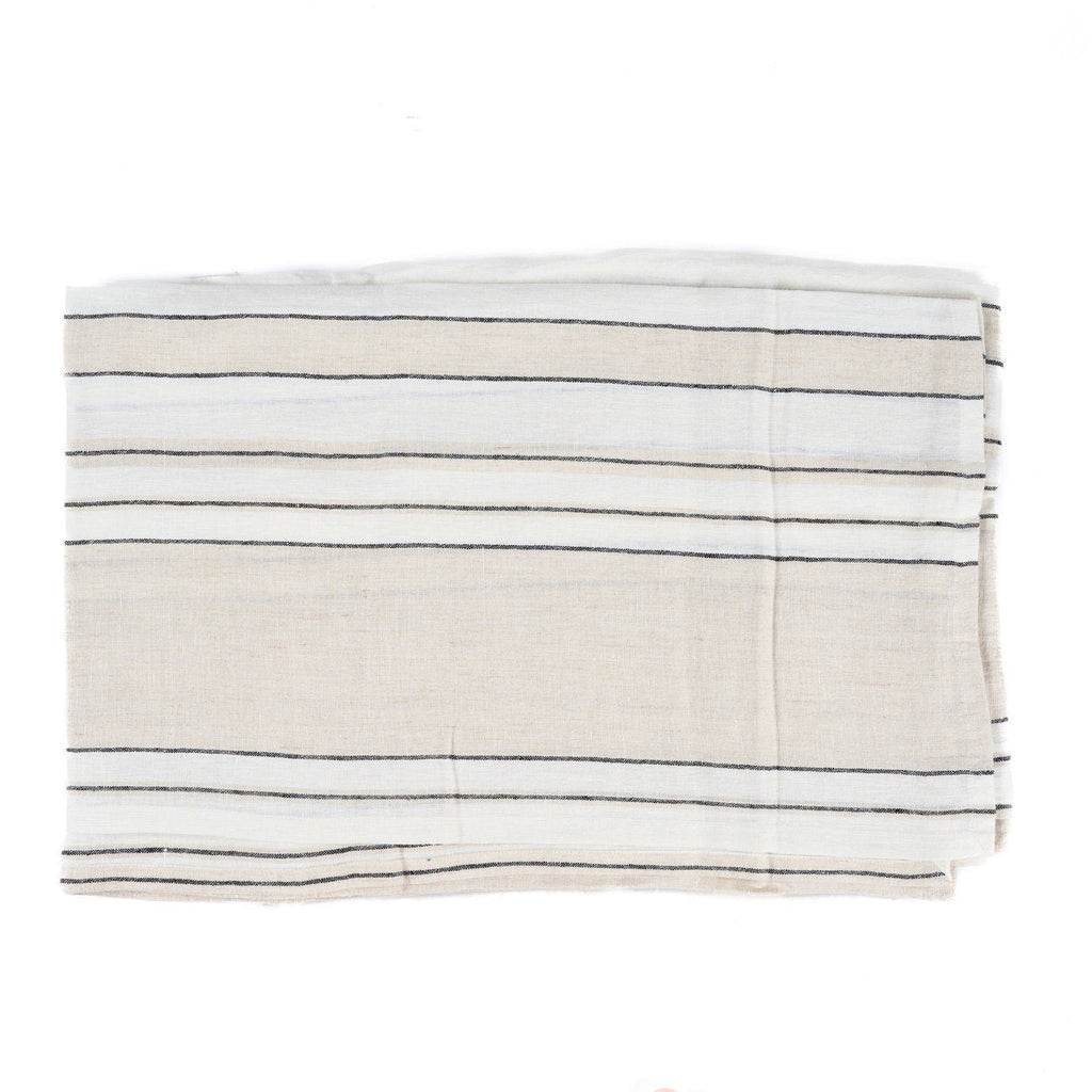 Bazar Bizar Linnen Tafelkleed Provence Naturel/Zwart/Wit 150 x 300 cm