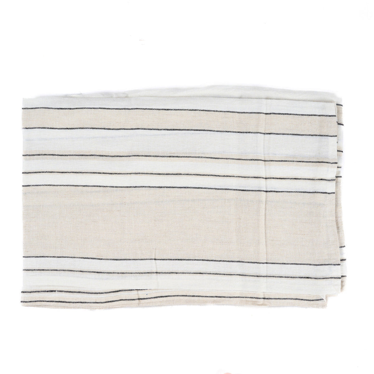 Bazar Bizar Linnen Tafelkleed Provence Naturel/Zwart/Wit 150 x 300 cm