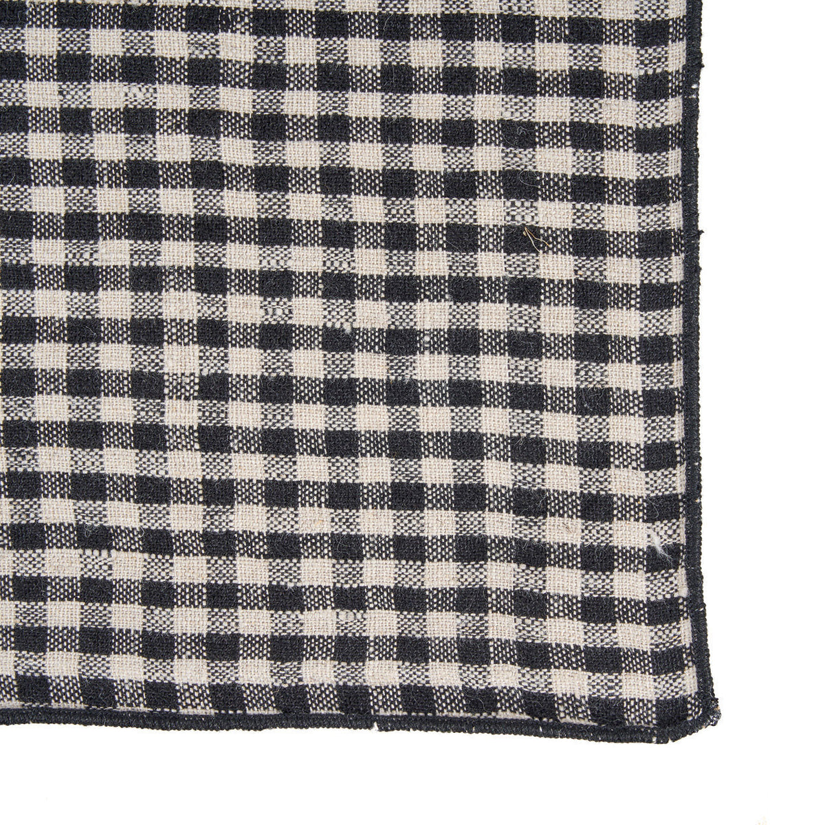 Bazar Bizar Linnen Servet Picnic Naturel/Zwart 45 x 45 cm