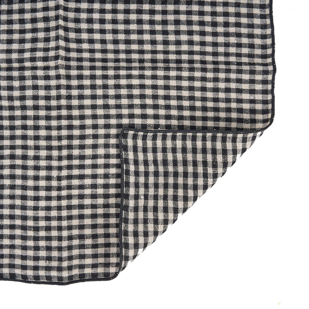 Bazar Bizar Linnen Servet Picnic Naturel/Zwart 45 x 45 cm