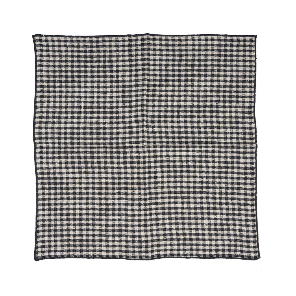 Bazar Bizar Linnen Servet Picnic Naturel/Zwart 45 x 45 cm