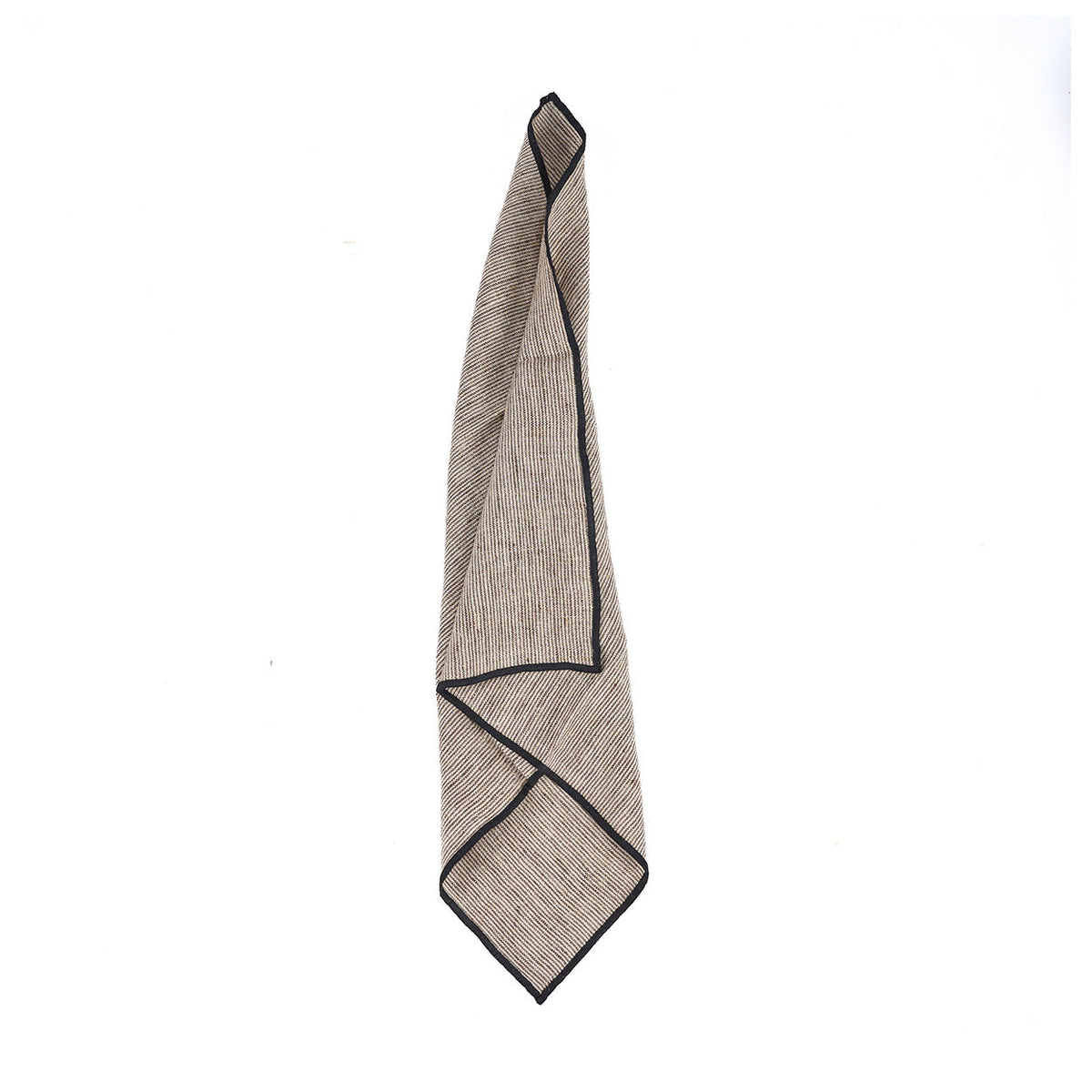 Bazar Bizar Linnen Servet Code Naturel/Zwart 45 x 45 cm
