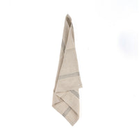 Bazar Bizar Linnen Servet Lint Biscuit Naturel/Zwart 45 x 45 cm