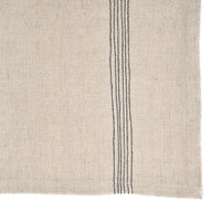 Bazar Bizar Linnen Servet Lint Biscuit Naturel/Zwart 45 x 45 cm