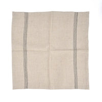 Bazar Bizar Linnen Servet Lint Biscuit Naturel/Zwart 45 x 45 cm