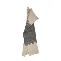 Bazar Bizar Linnen Keukenhanddoek Moody Naturel/Zwart 50 x 70 cm
