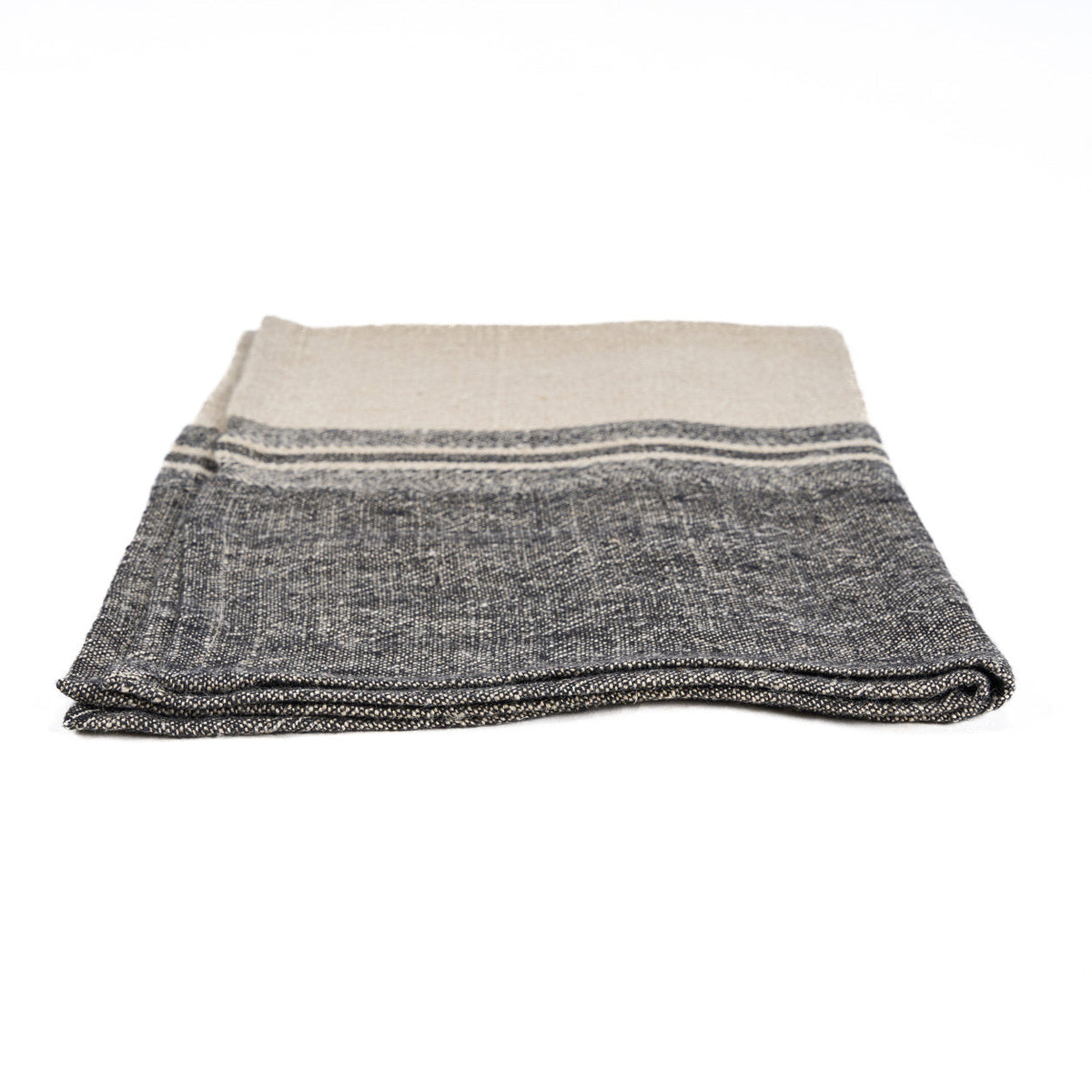 Bazar Bizar Linnen Keukenhanddoek Moody Naturel/Zwart 50 x 70 cm