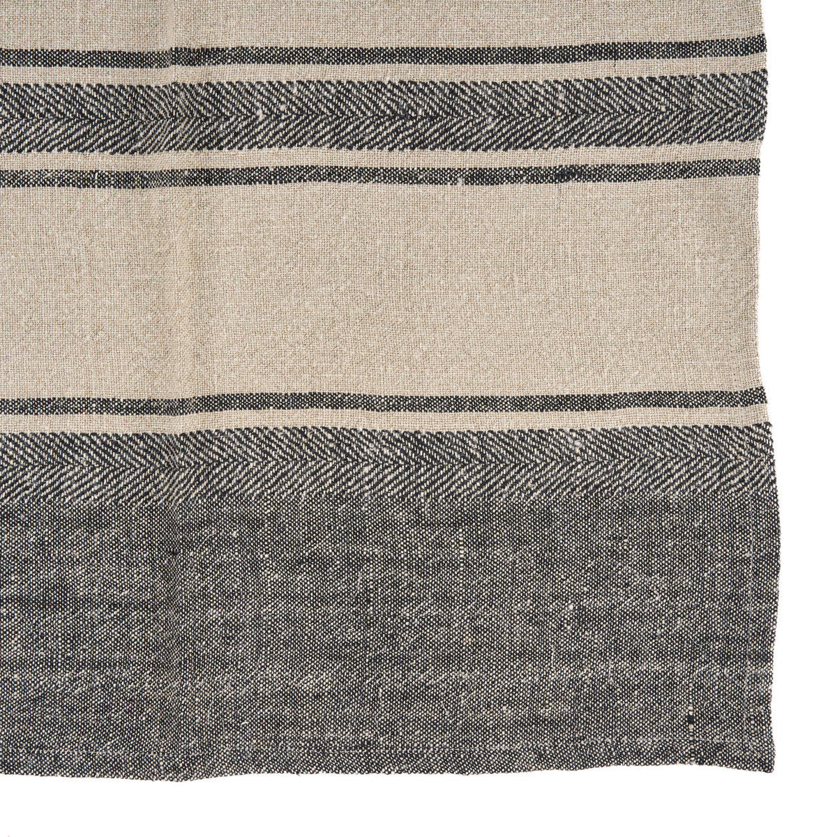 Bazar Bizar Linnen Keukenhanddoek Smudge Naturel/Zwart 50 x 70 cm