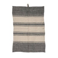 Bazar Bizar Linnen Keukenhanddoek Smudge Naturel/Zwart 50 x 70 cm