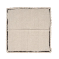 Bazar Bizar Linnen Servet Tuscany Naturel/Zwart 45 x 45 cm