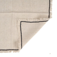 Bazar Bizar Linnen Servet Tuscany Naturel/Zwart 45 x 45 cm