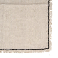 Bazar Bizar Linnen Servet Tuscany Naturel/Zwart 45 x 45 cm
