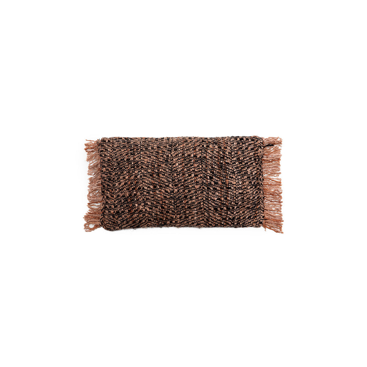 Bazar Bizar Katoenen Kussenhoes Oh My Gee Zwart/Koper 50 x 30 cm