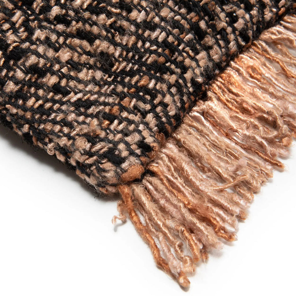 Bazar Bizar Housse de coussin En Coton Oh My Gee Noir/Cuivre 50 x 30 cm