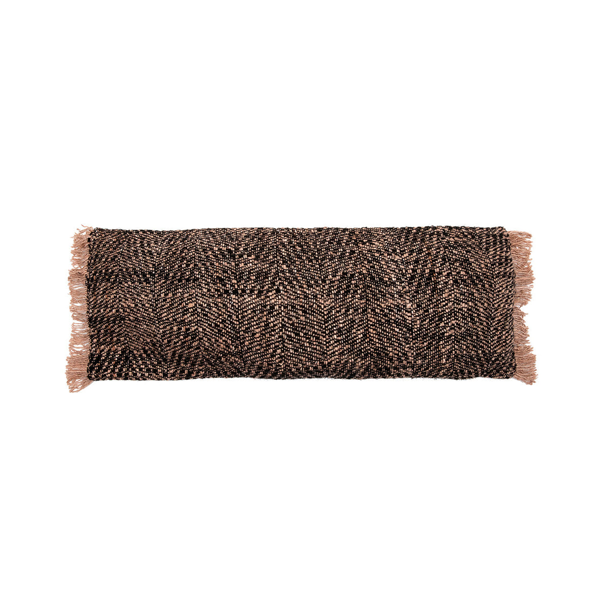 Bazar Bizar Housse de coussin En Coton Oh My Gee Noir/Cuivre 100 x 35 cm