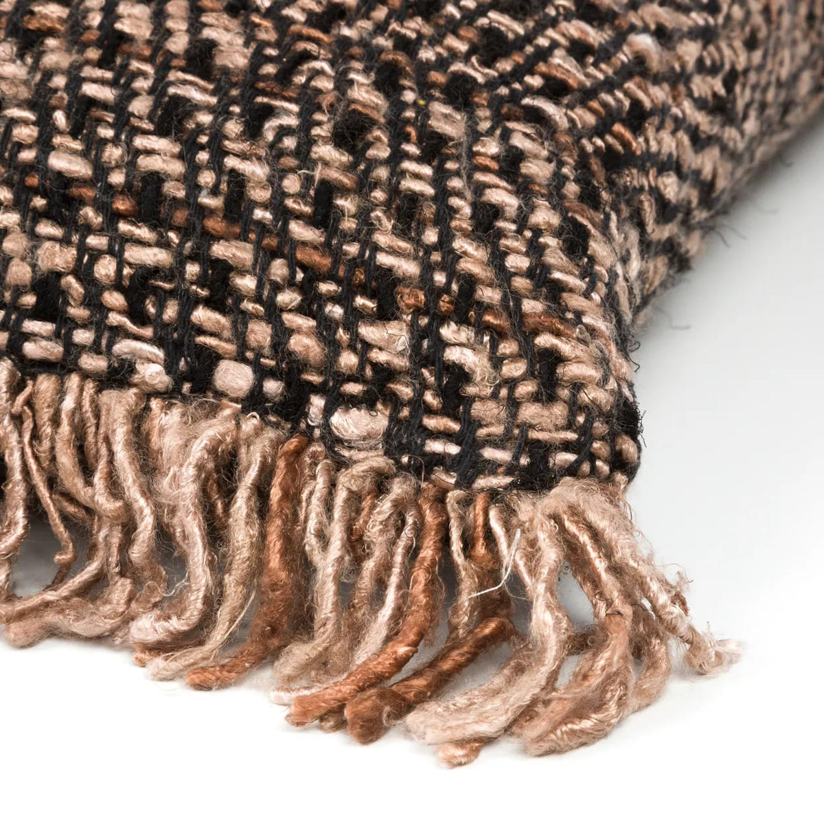 Bazar Bizar Housse de coussin En Coton Oh My Gee Noir/Cuivre 60 x 60 cm