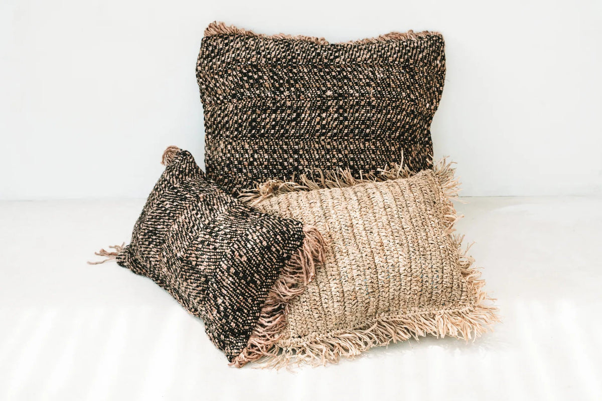 Bazar Bizar Housse de coussin En Coton Oh My Gee Noir/Cuivre 60 x 60 cm