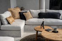 Bazar Bizar Housse de coussin En Coton Oh My Gee Noir/Bleu marine 40 x 40 cm