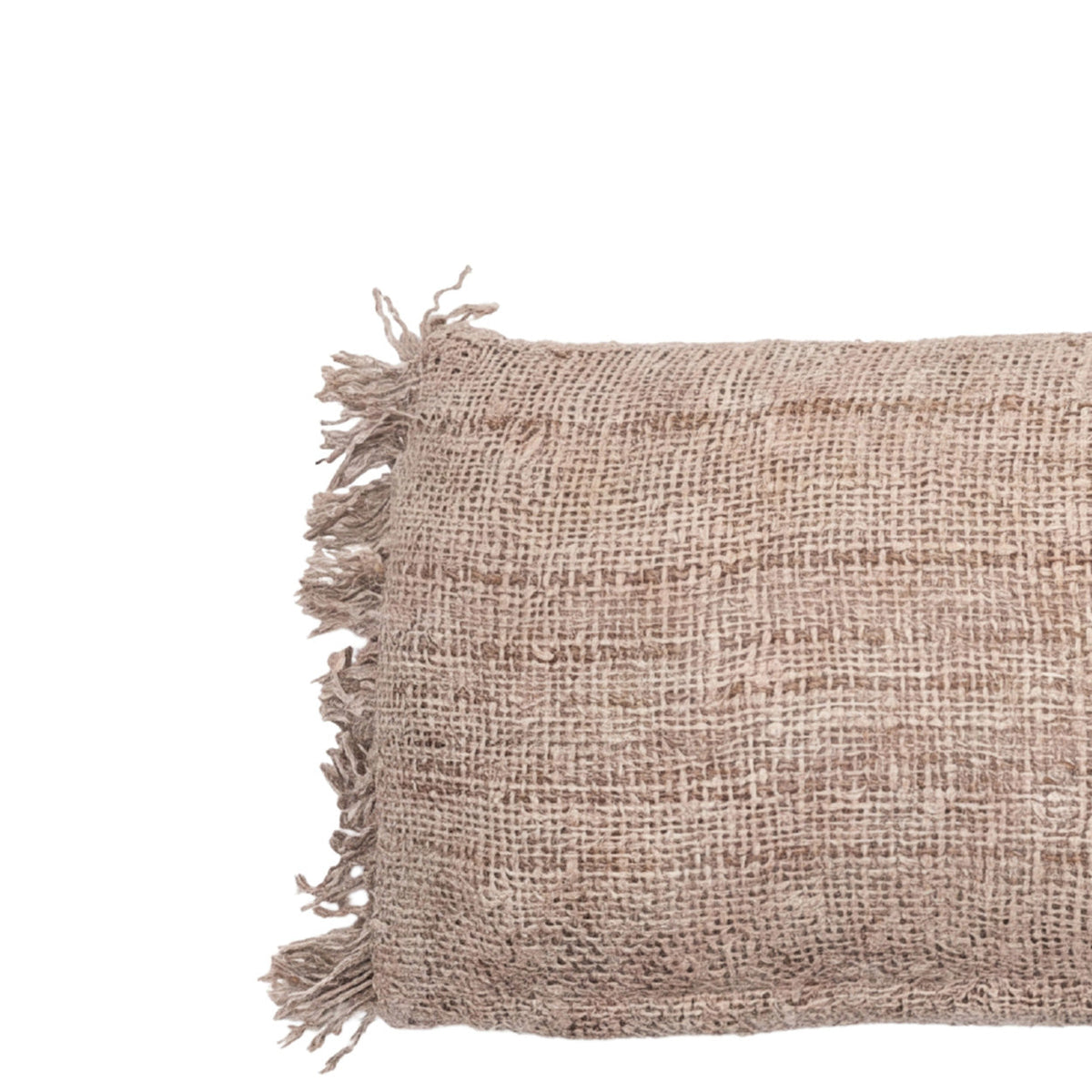 Bazar Bizar Katoenen Kussenhoes Oh My Gee Beige 35 x 100 cm