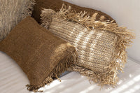 Bazar Bizar Housse de coussin En Coton Oh My Gee Brun 50 x 30 cm