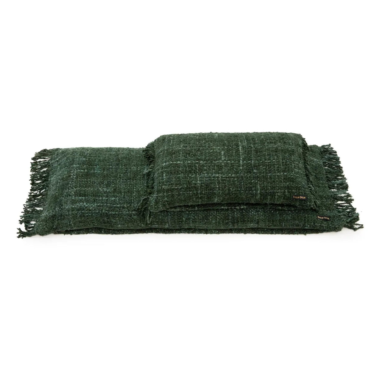 Bazar Bizar Housse de coussin En Coton Oh My Gee Vert 100 x 35 cm