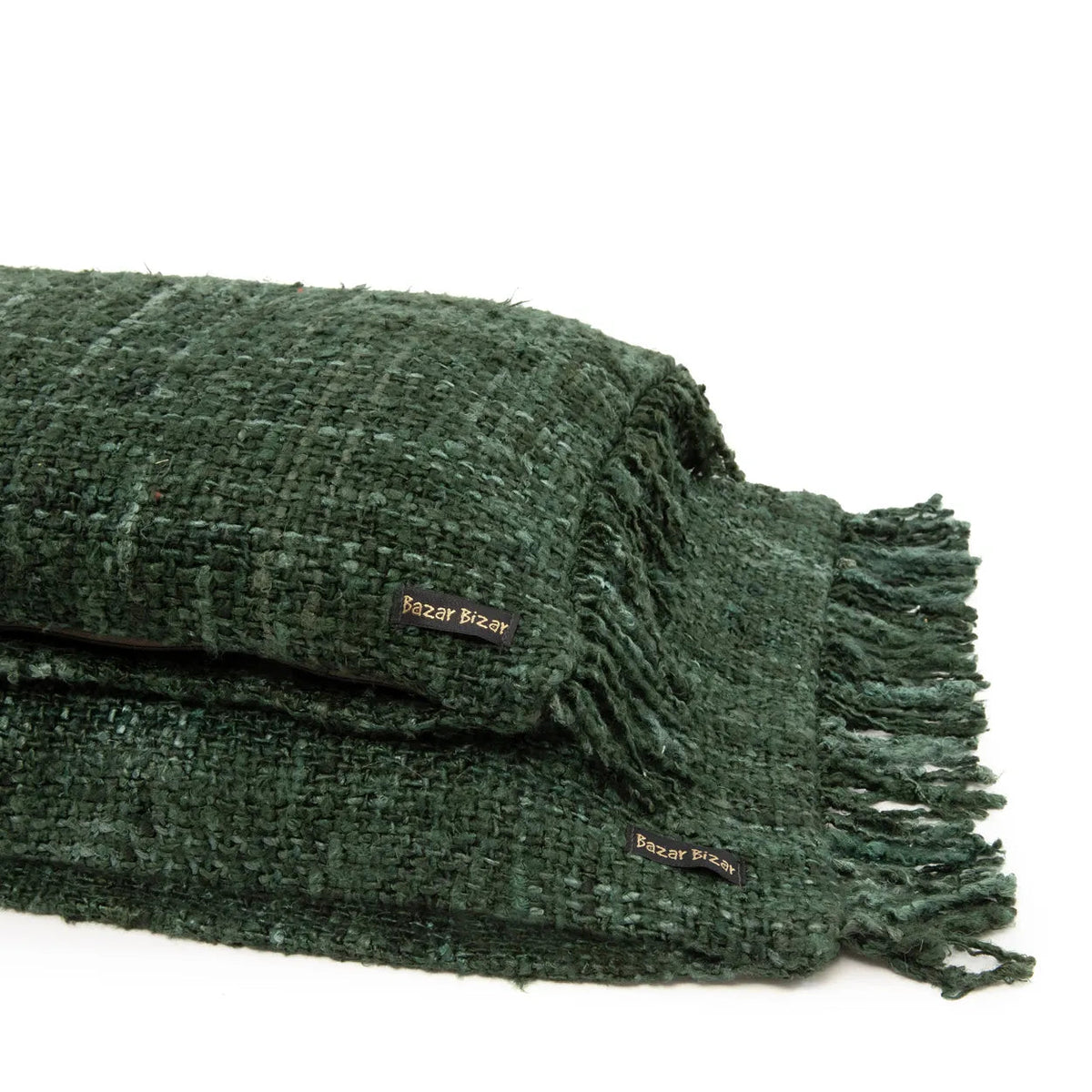 Bazar Bizar Housse de coussin En Coton Oh My Gee Vert 100 x 35 cm