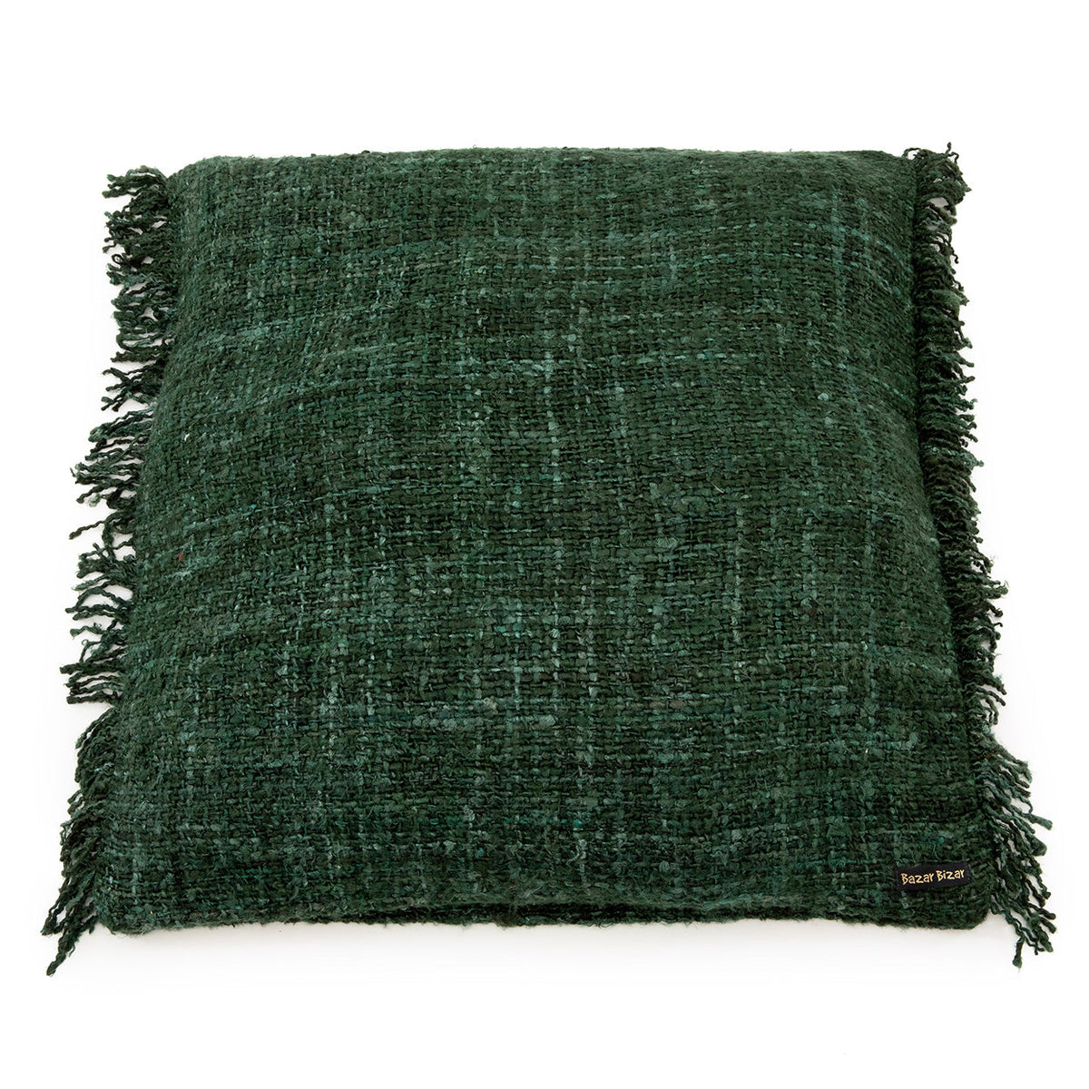 Bazar Bizar Katoenen Kussenhoes Oh My Gee Groen 60 x 60 cm