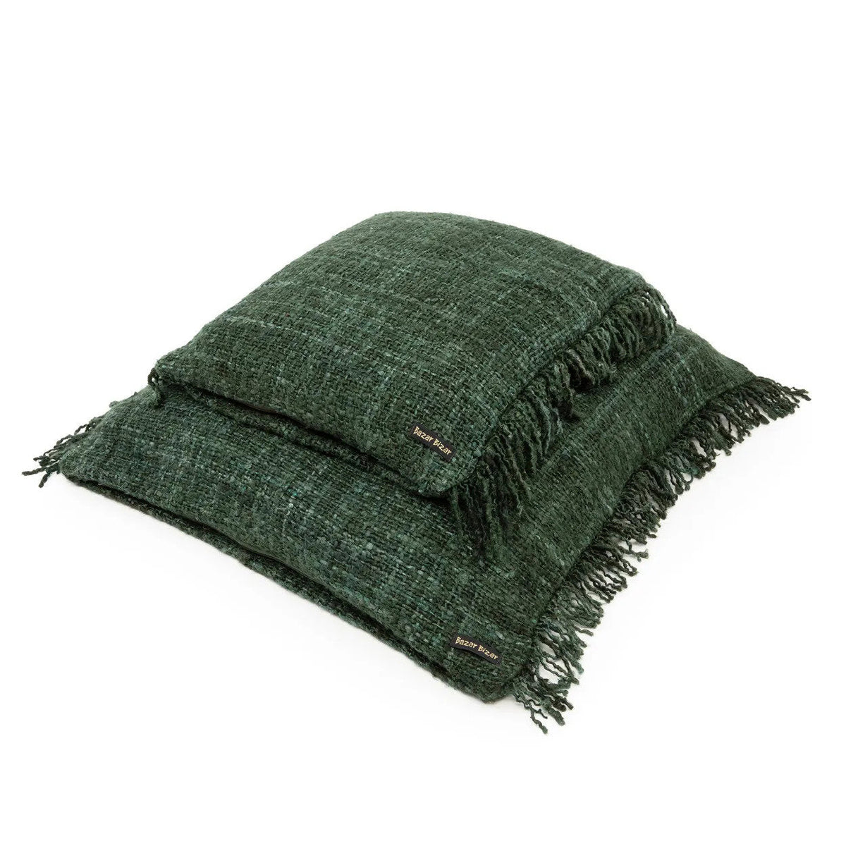 Bazar Bizar Katoenen Kussenhoes Oh My Gee Groen 60 x 60 cm