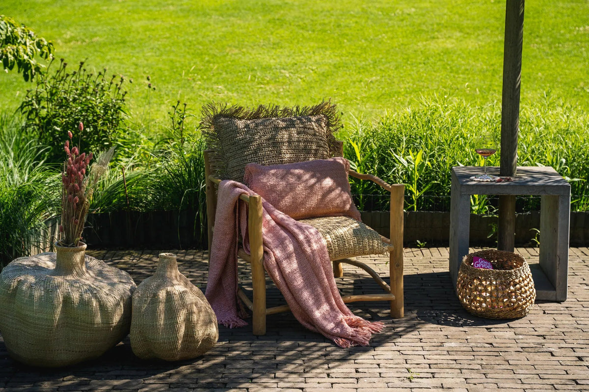 Bazar Bizar Housse de coussin En Coton Oh My Gee Rose 50 x 30 cm