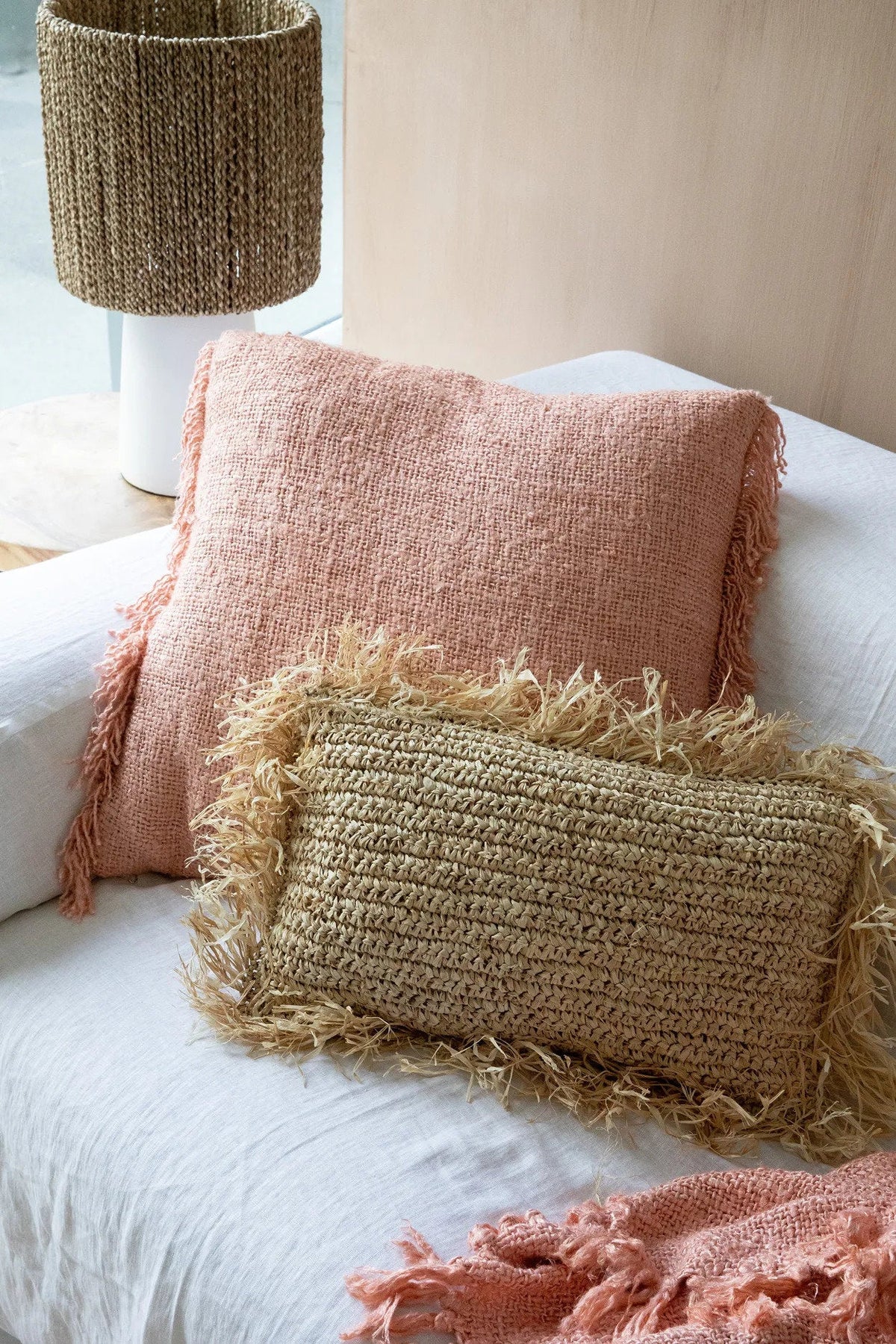 Bazar Bizar Housse de coussin En Coton Oh My Gee Rose 60 x 60 cm