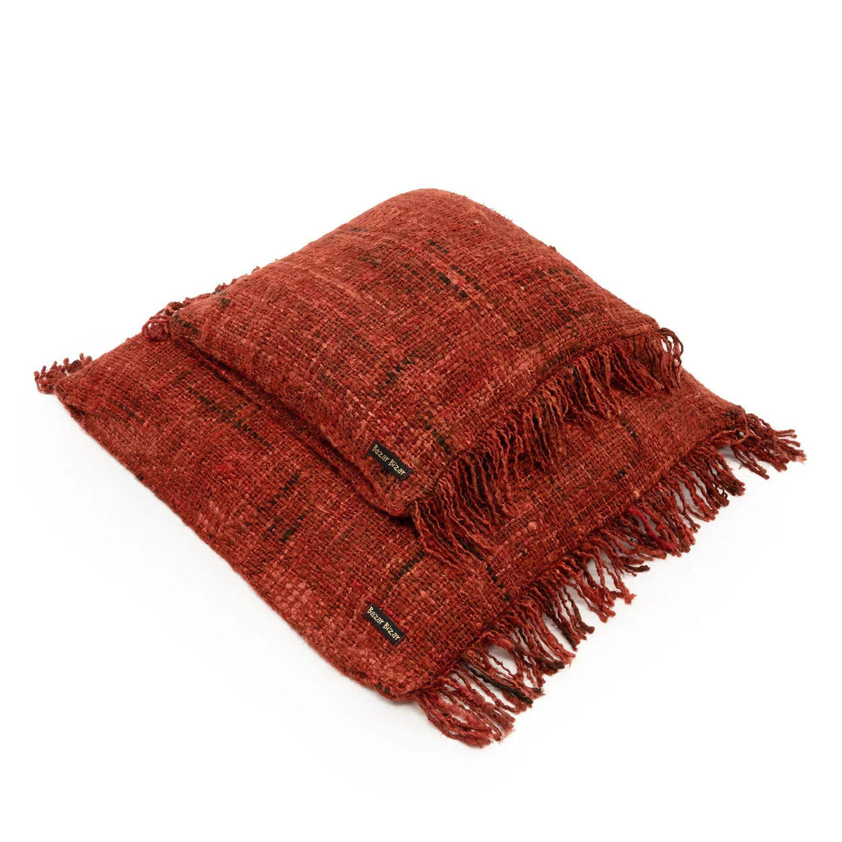 Bazar Bizar Housse de coussin En Coton Oh My Gee Rouge 60 x 60 cm