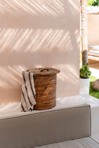 Bazar Bizar Plaid En Coton Please Blanc bohème 130 x 170 cm
