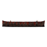 Bazar Bizar Katoenen Tochtstopper Oh My Gee Zwart/Oranje L80 cm