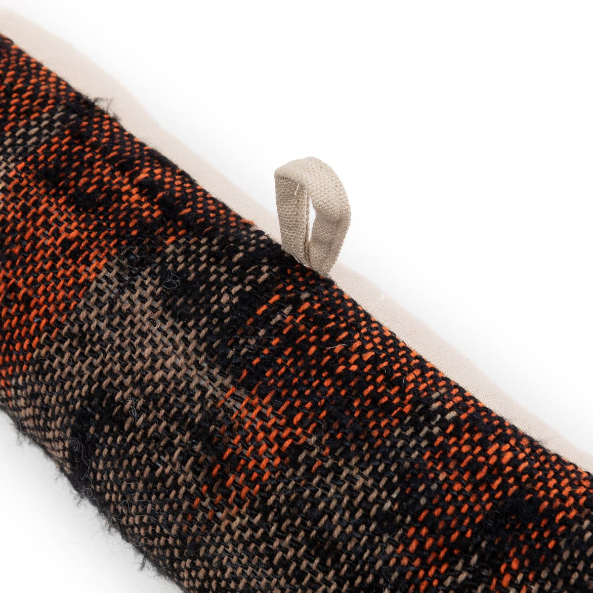 Bazar Bizar Katoenen Tochtstopper Oh My Gee Zwart/Oranje L80 cm