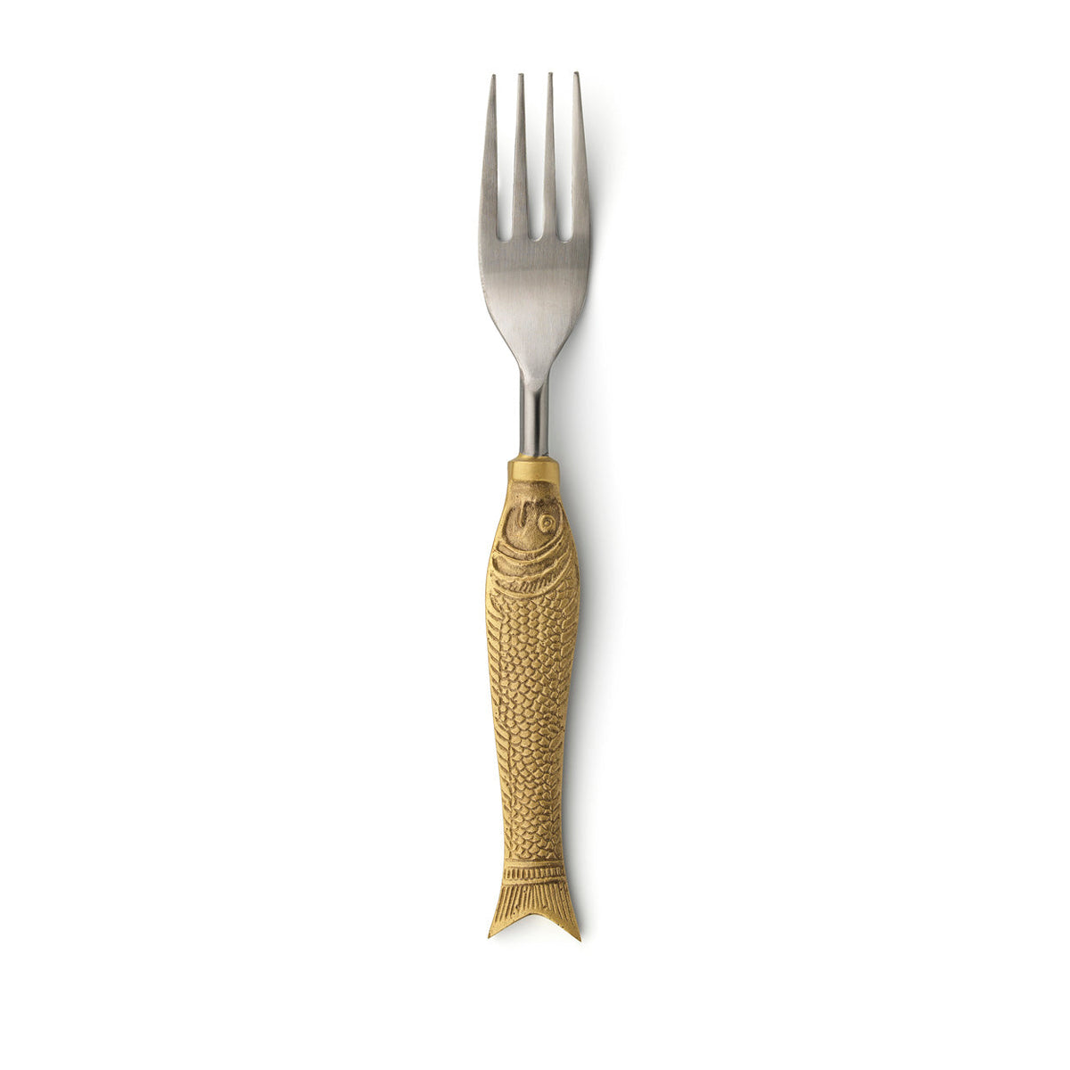 Bazar Bizar Messing Vork Fish Goud L21 cm